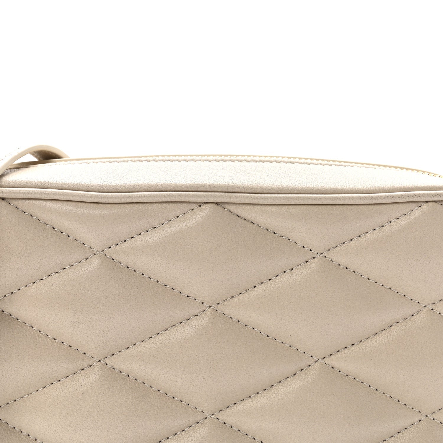 Lambskin Quilted Mini Camera Bag Crema Soft Crema Soft