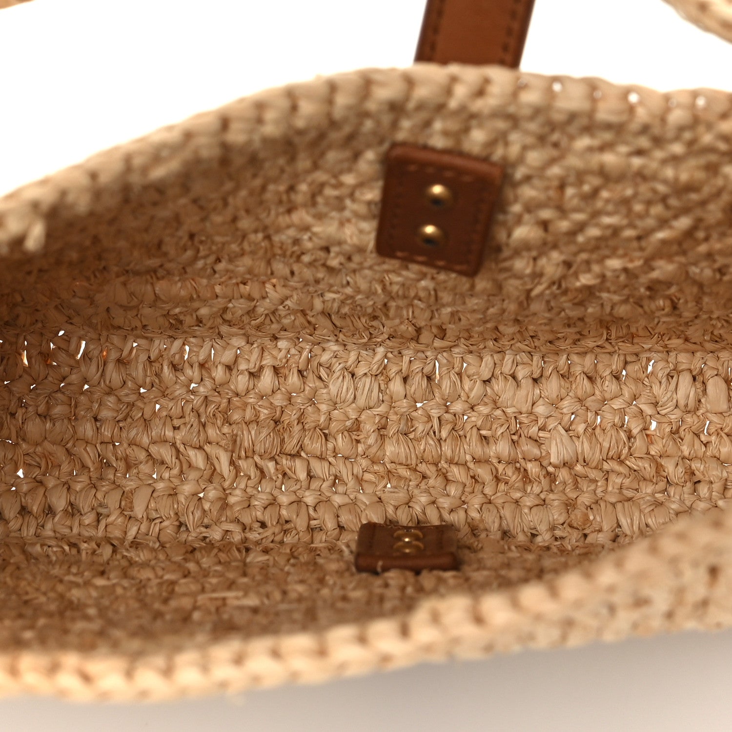 Raffia Calfskin Le 5 A 7 Mini Hobo Natural Brick