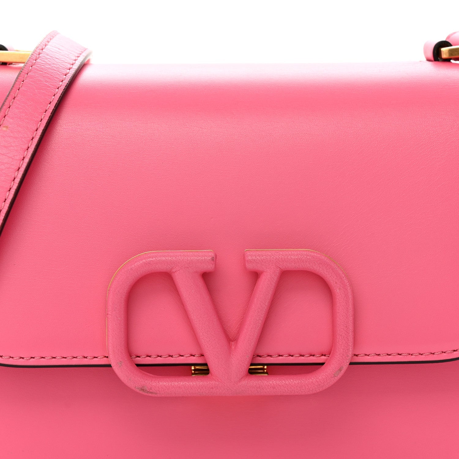 Smooth Calfskin Small VSling Shoulder Bag Pink