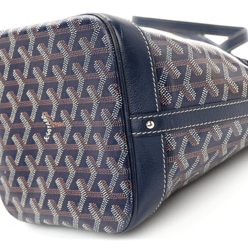Goyardine Petit Flot Bucket Bag PM Navy
