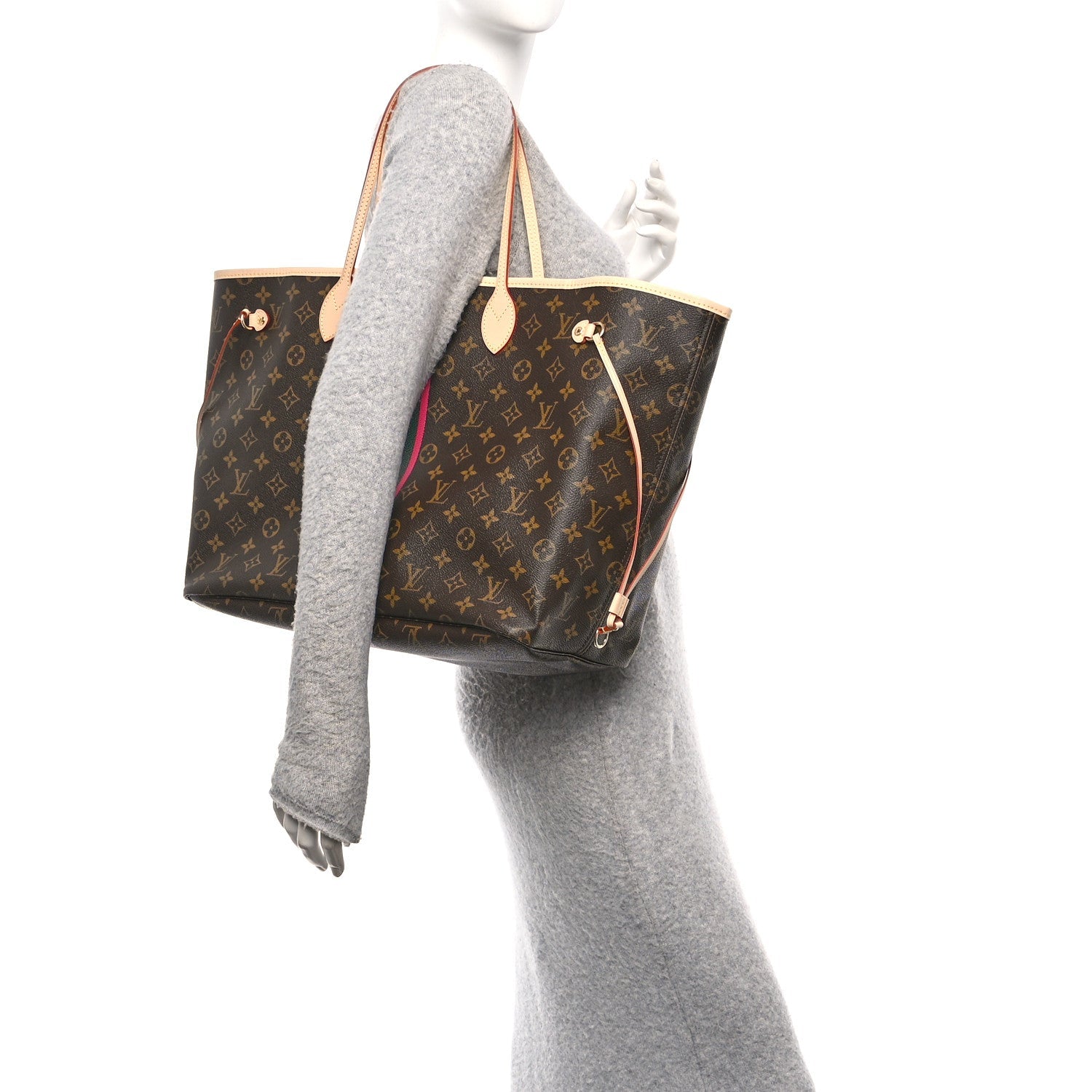 Monogram My LV Heritage Neverfull GM Vert Anglais Fuchsia
