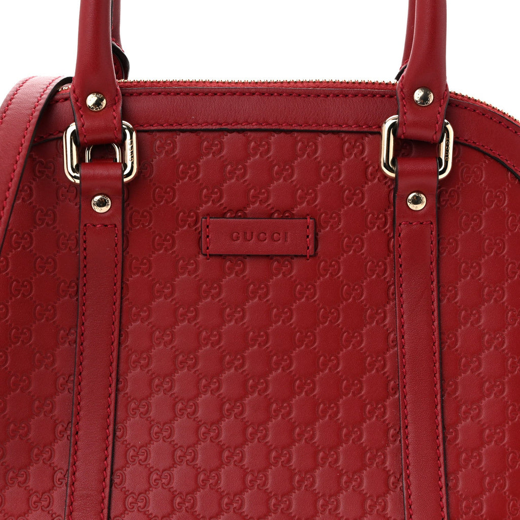Soft Microguccissima Mini Dome Bag Rosso