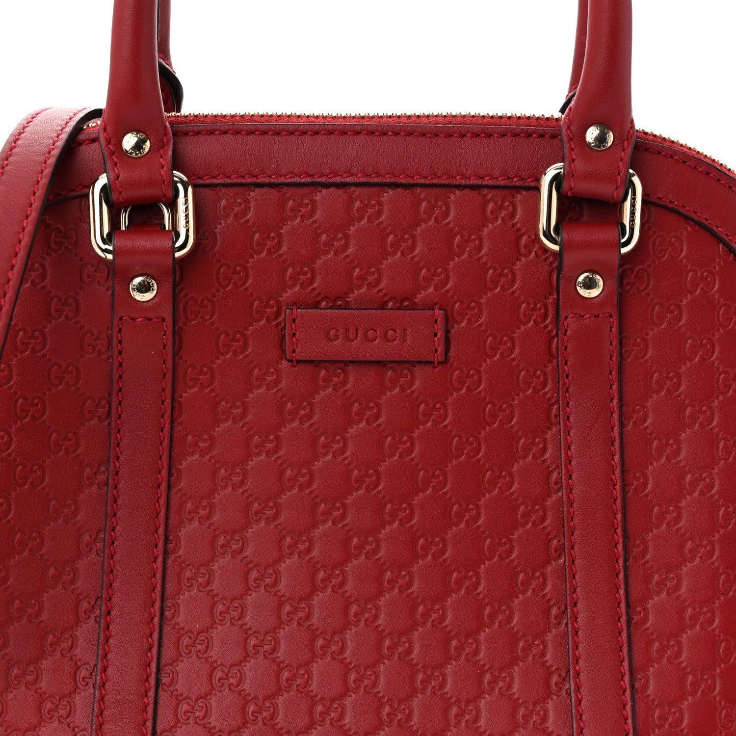 Soft Microguccissima Mini Dome Bag Rosso