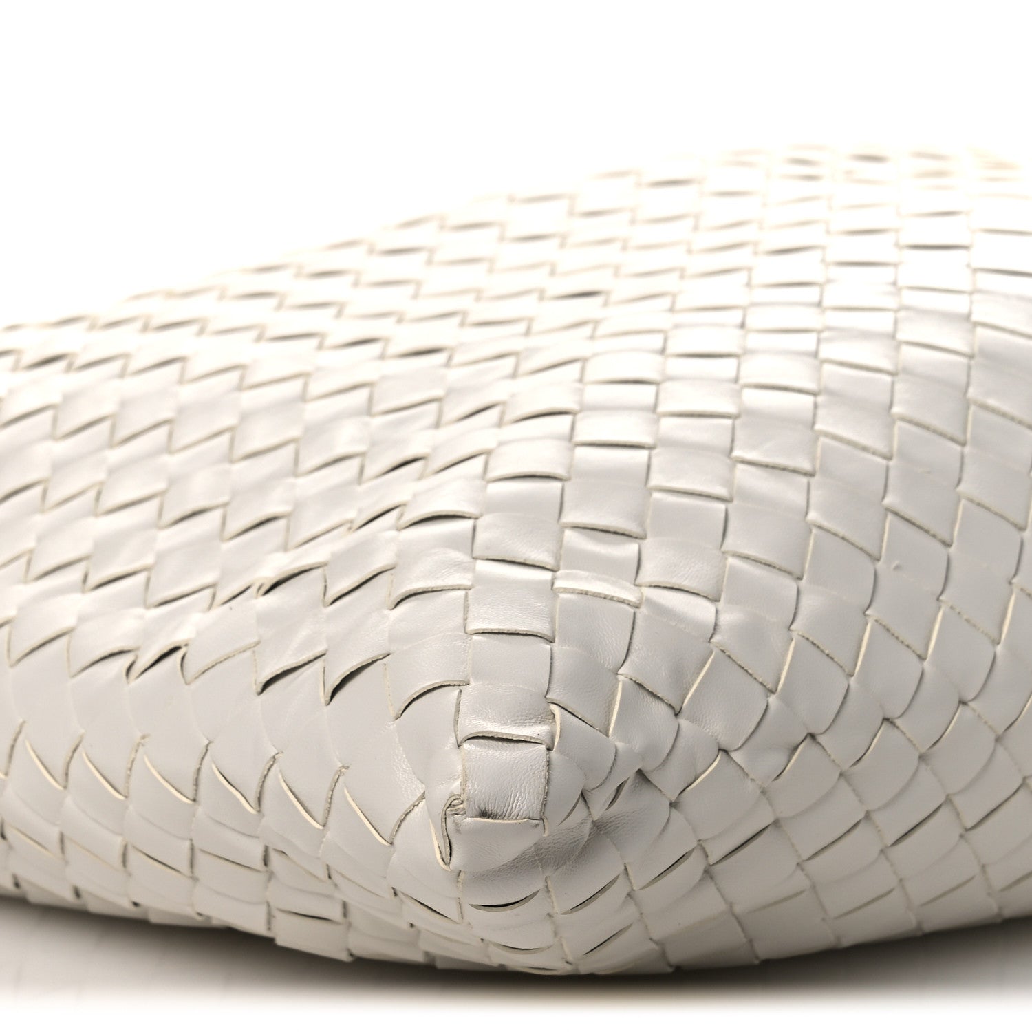 Calfskin Intrecciato Large Hop Sterling White