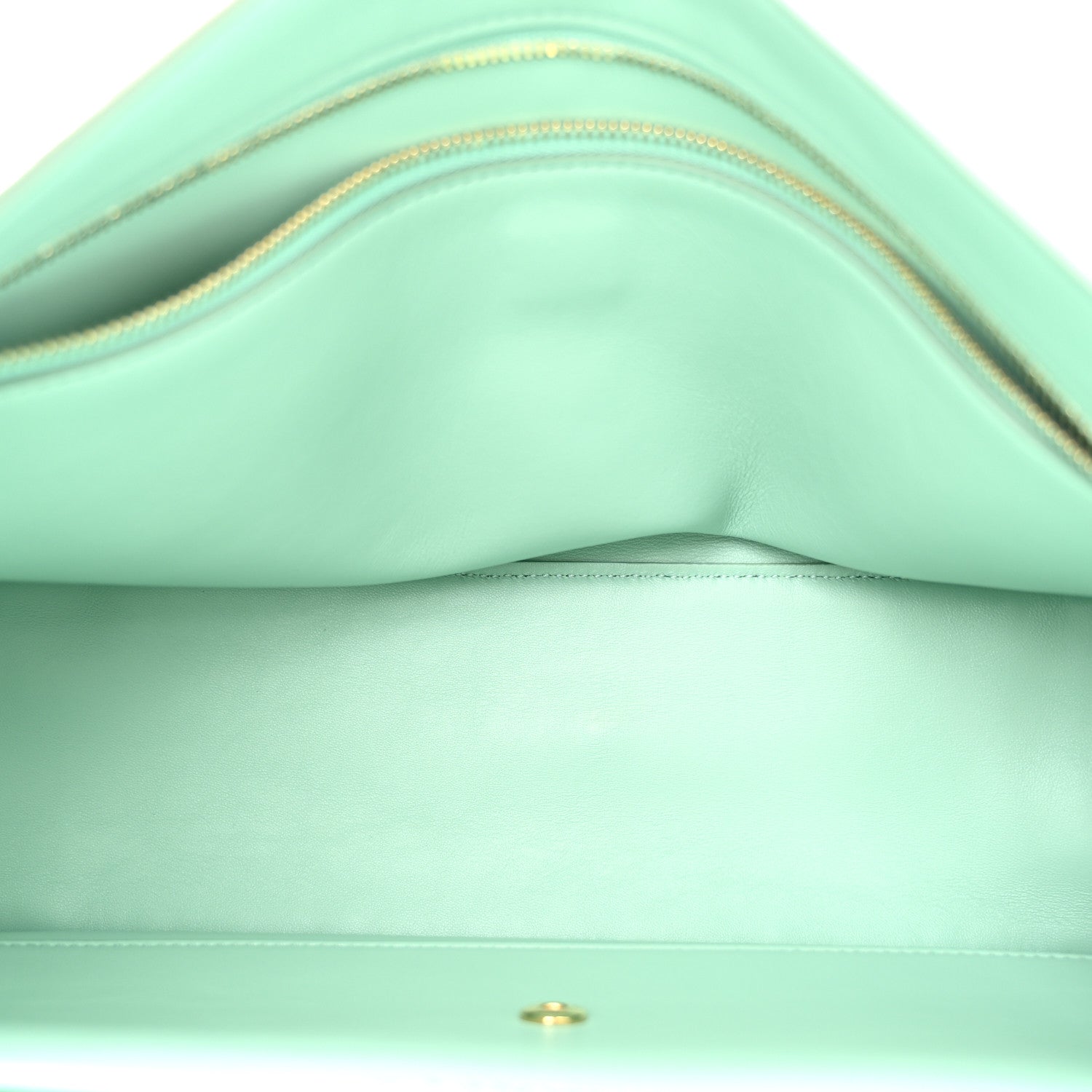 Suede Calfskin Small Souplissimo Maxi Flap Green