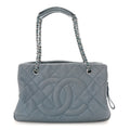 Caviar Quilted CC Timeless Soft Tote Blue