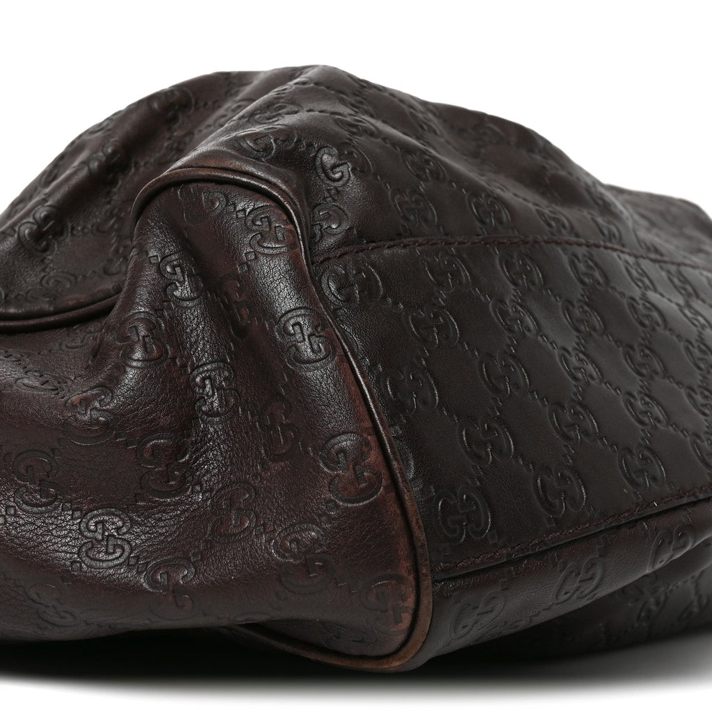 Guccissima Large Sukey Tote Dark Brown