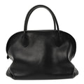 Polished Saddle Calfskin Agnes Bag Black