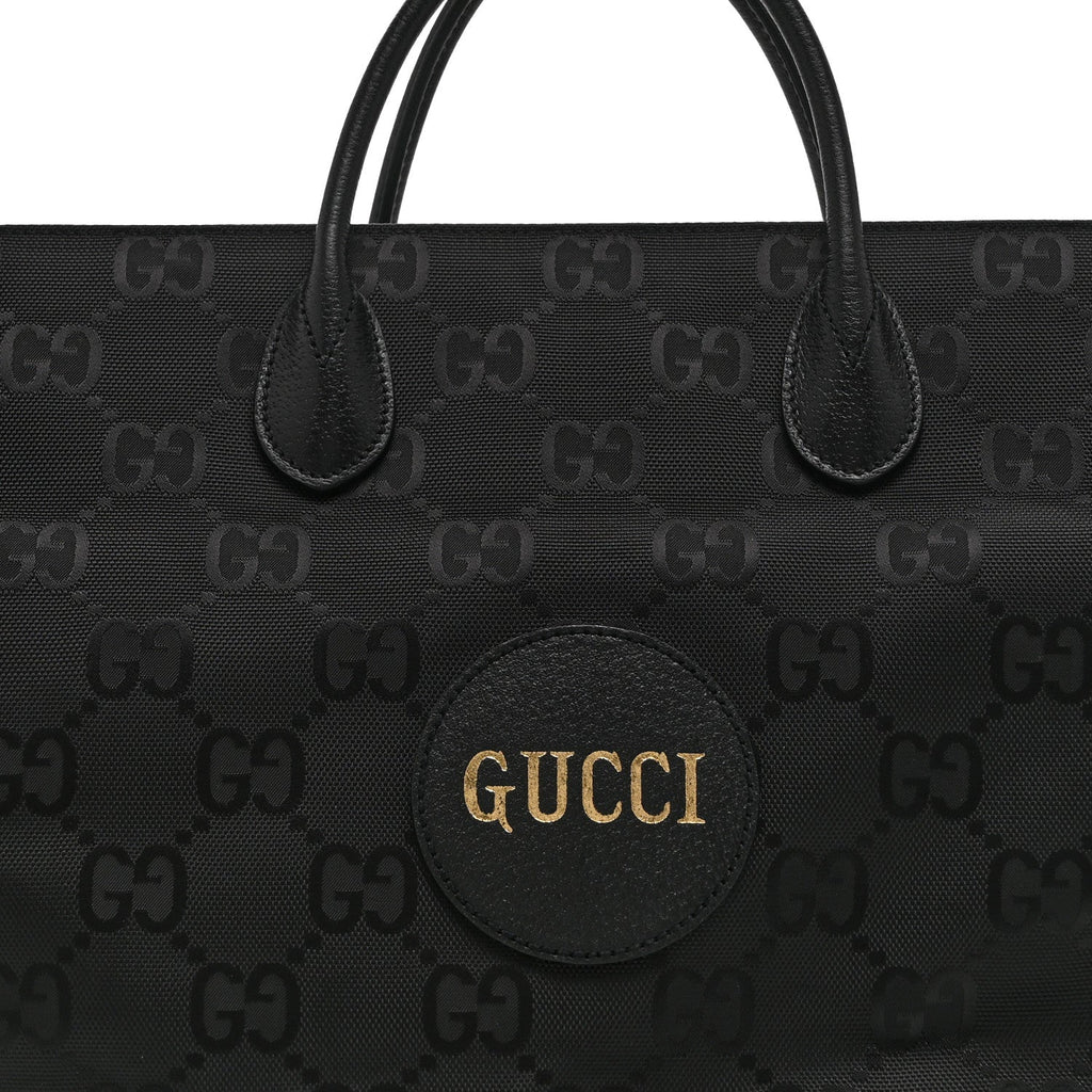 Econyl Nylon Monogram Large Off The Grid Tote Bag Black