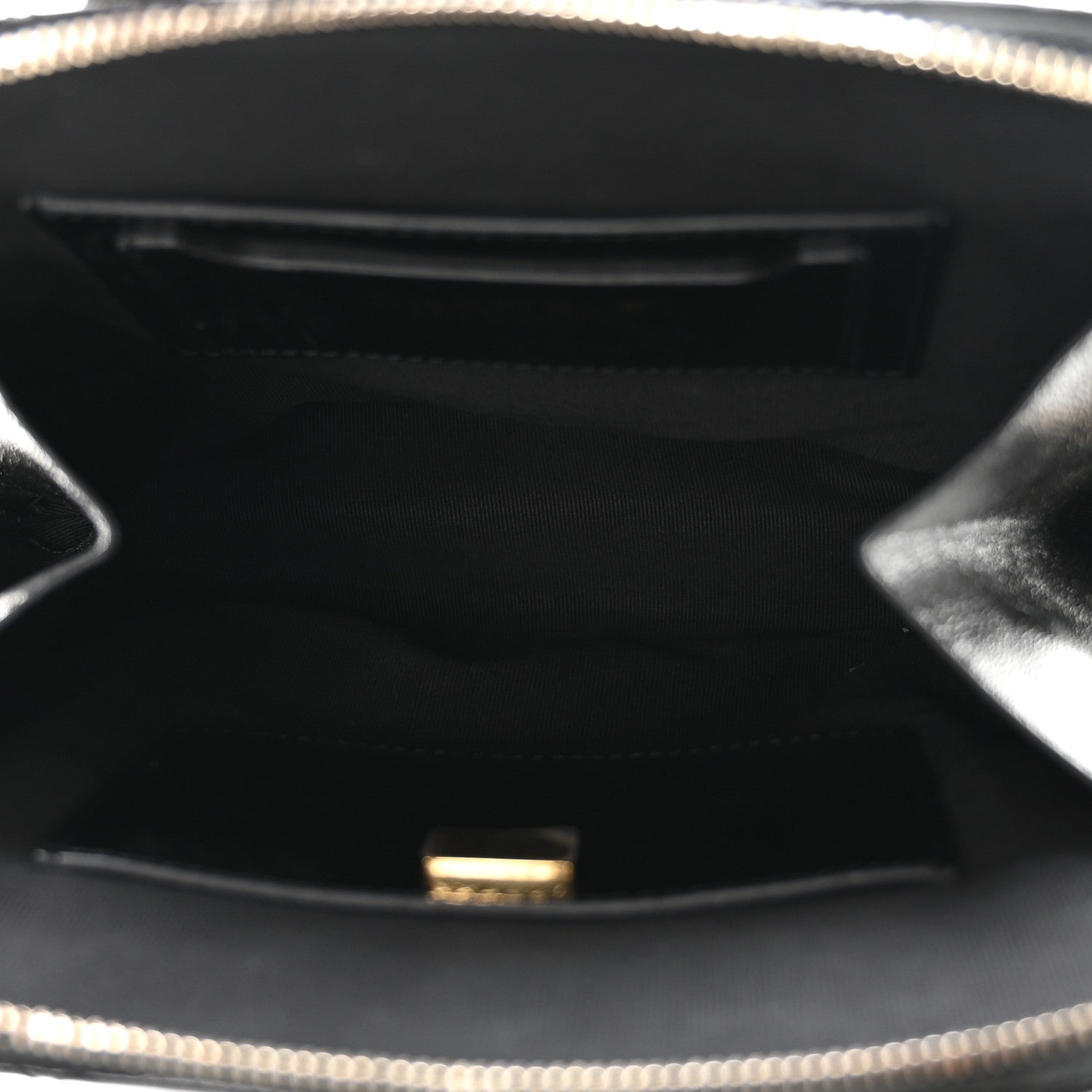Shiny Calfskin My Pocket Backpack Black