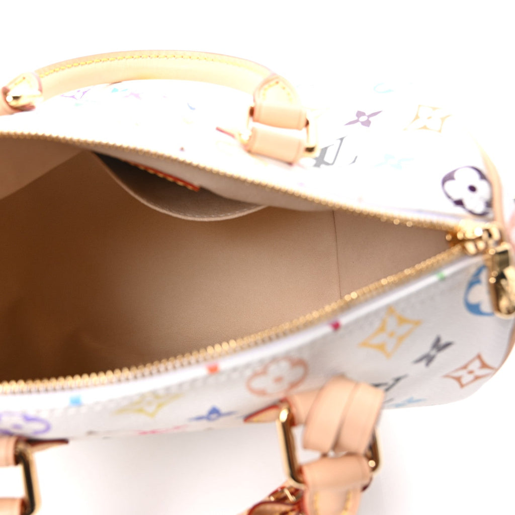 LV X TM Monogram Multicolor Speedy Bandouliere 25 White