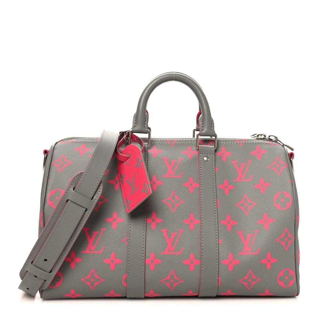 Monogram Glow Up Keepall Bandouliere 35 Grey Pink