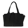 Supple Natural Calfskin Medium Tri-Fold Bag Black