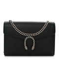 Calfskin Mini Dionysus Chain Wallet Black