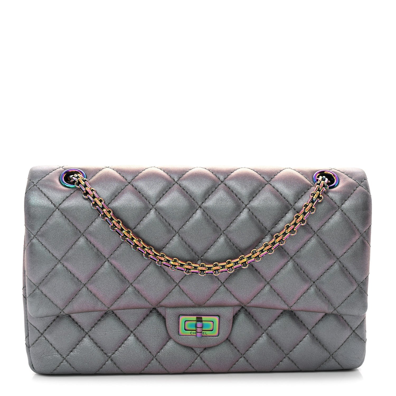Iridescent Lambskin Quilted 2.55 Reissue 226 Flap Light Purple