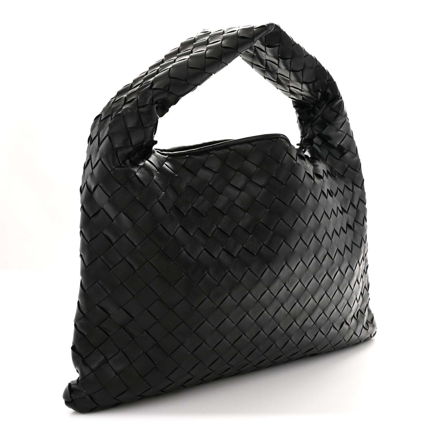 Calfskin Intrecciato Small Hop Black