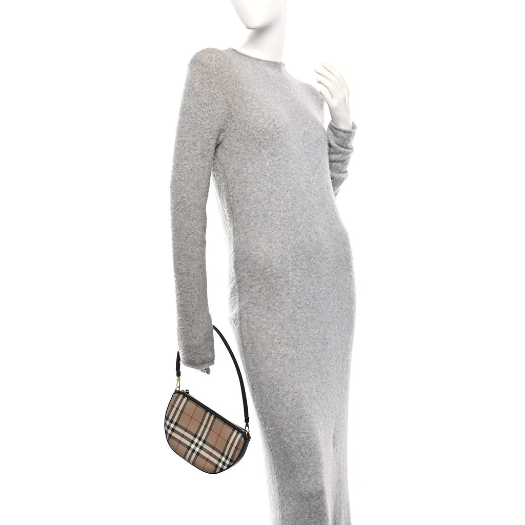 Vintage Check Calfskin Olympia Slim Pouch Archive Beige