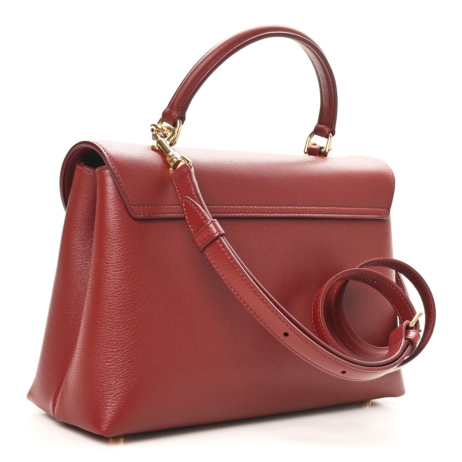 Supple Grained Calfskin Medium Nino Light Burgundy