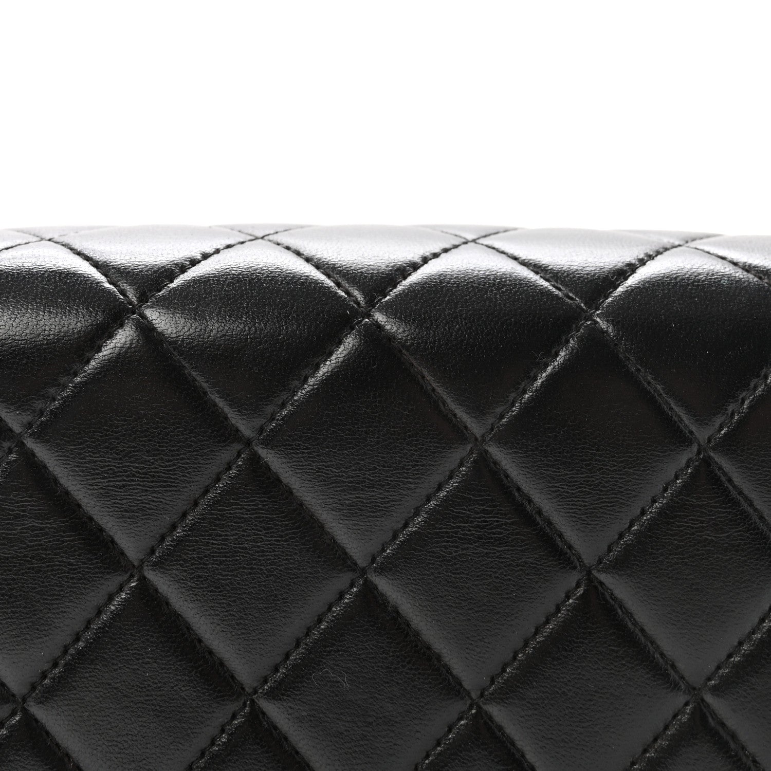 Lambskin Quilted Medium Rectangular Kelly Flap Bag Black