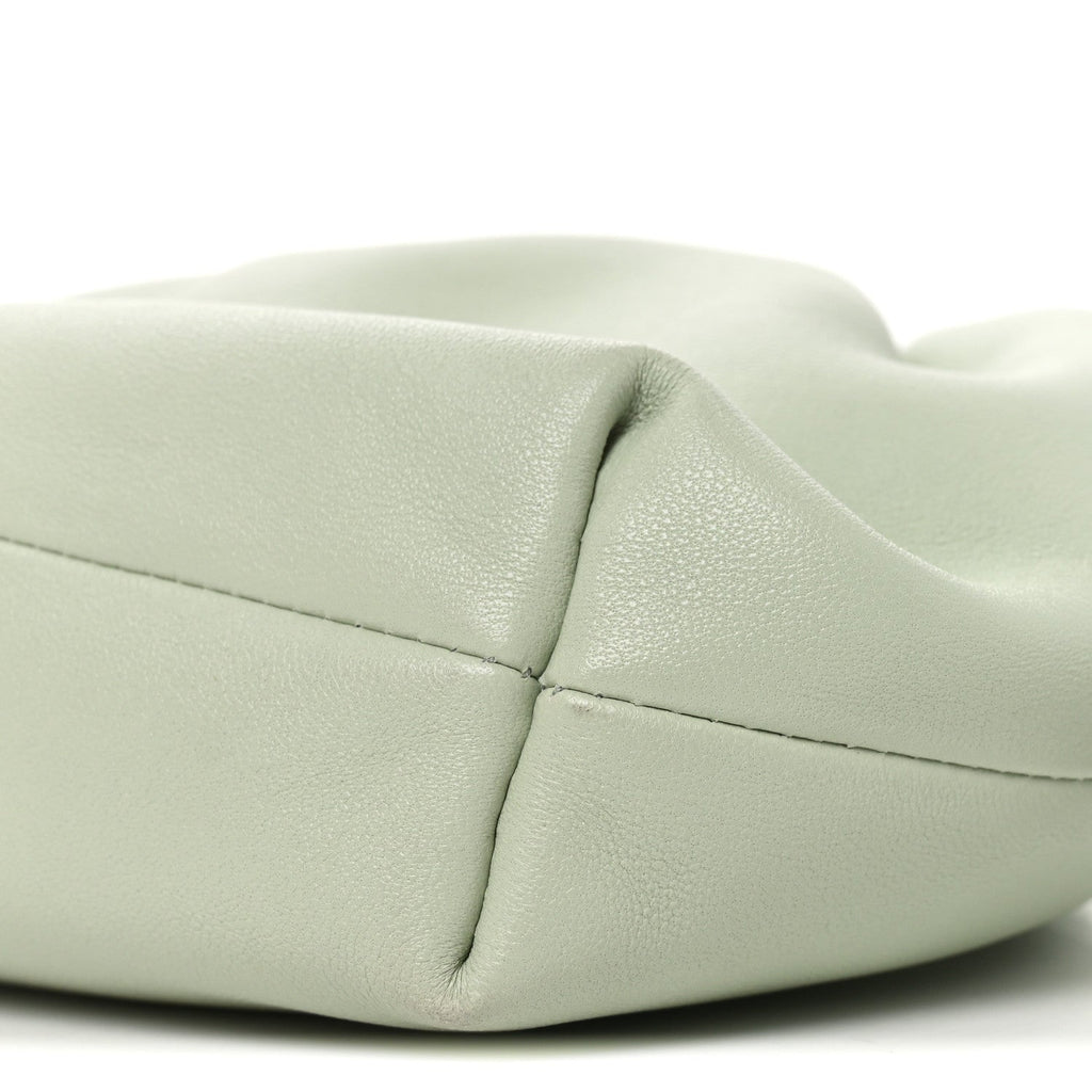 Mellow Nappa Donut Chain Mini Flamenco Knot Clutch Spring Jade
