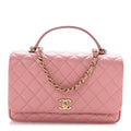 Lambskin Quilted Small Citizen Chic Flap Pink