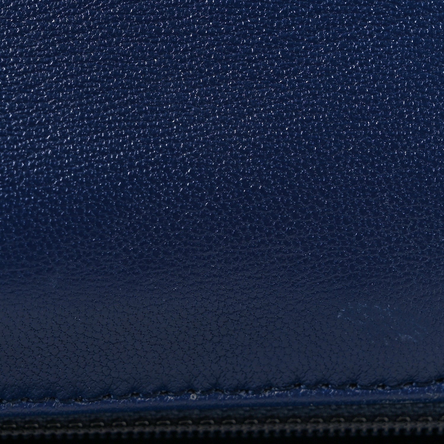 Lambskin Quilted Resin Bi-Color Chain Flap Bag Navy