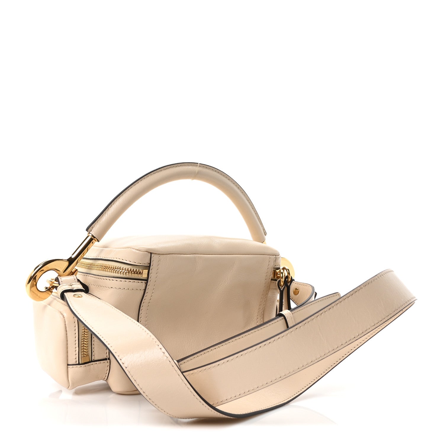 Shiny Buffalo Small Double Carry Camera Bag Sweet Beige