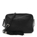 Lambskin Monogram Embossed Small Lou Camera Bag Black