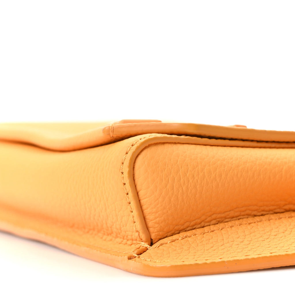Grained Calfskin Aerogram Takeoff Sling Safran Yellow