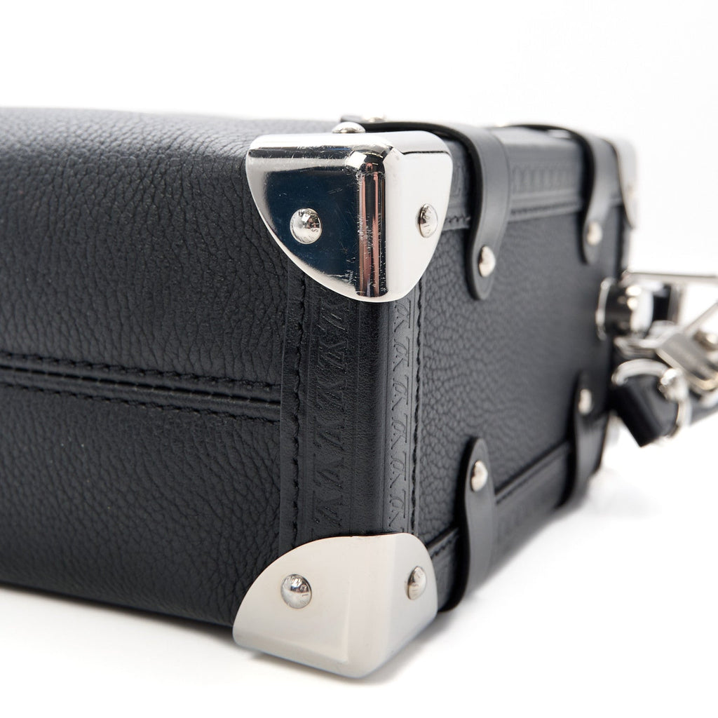 Grained Calfskin Side Trunk MM Black