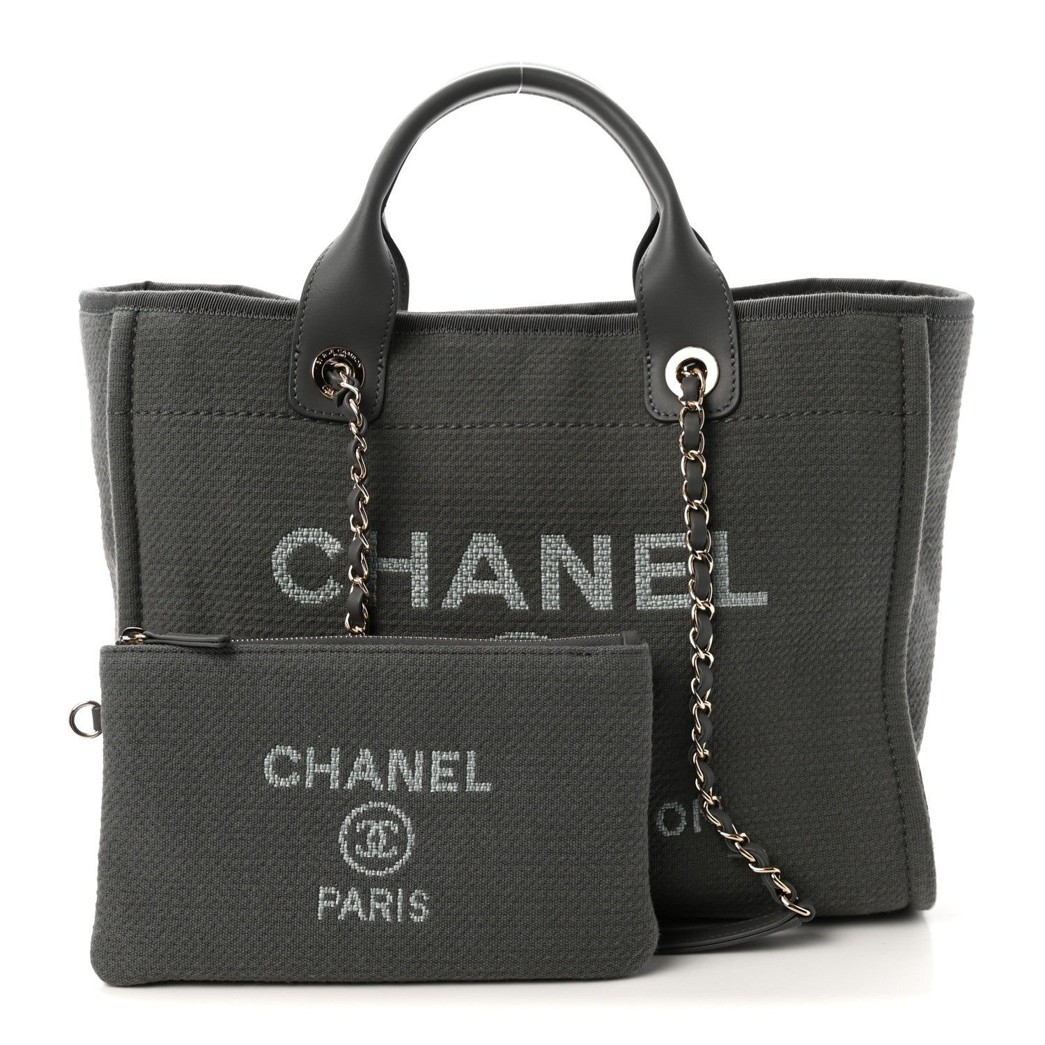 Mixed Fibers Small Deauville Tote Dark Grey