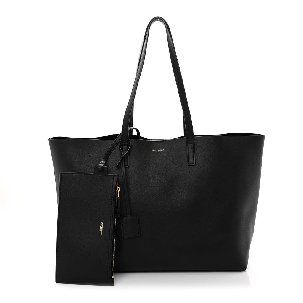 Calfskin Large Shopping Tote Black