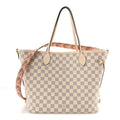 Damier Azur Braided Neverfull MM Pink