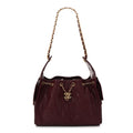 Caviar Quilted Small Chanel 25 Handbag Burgundy