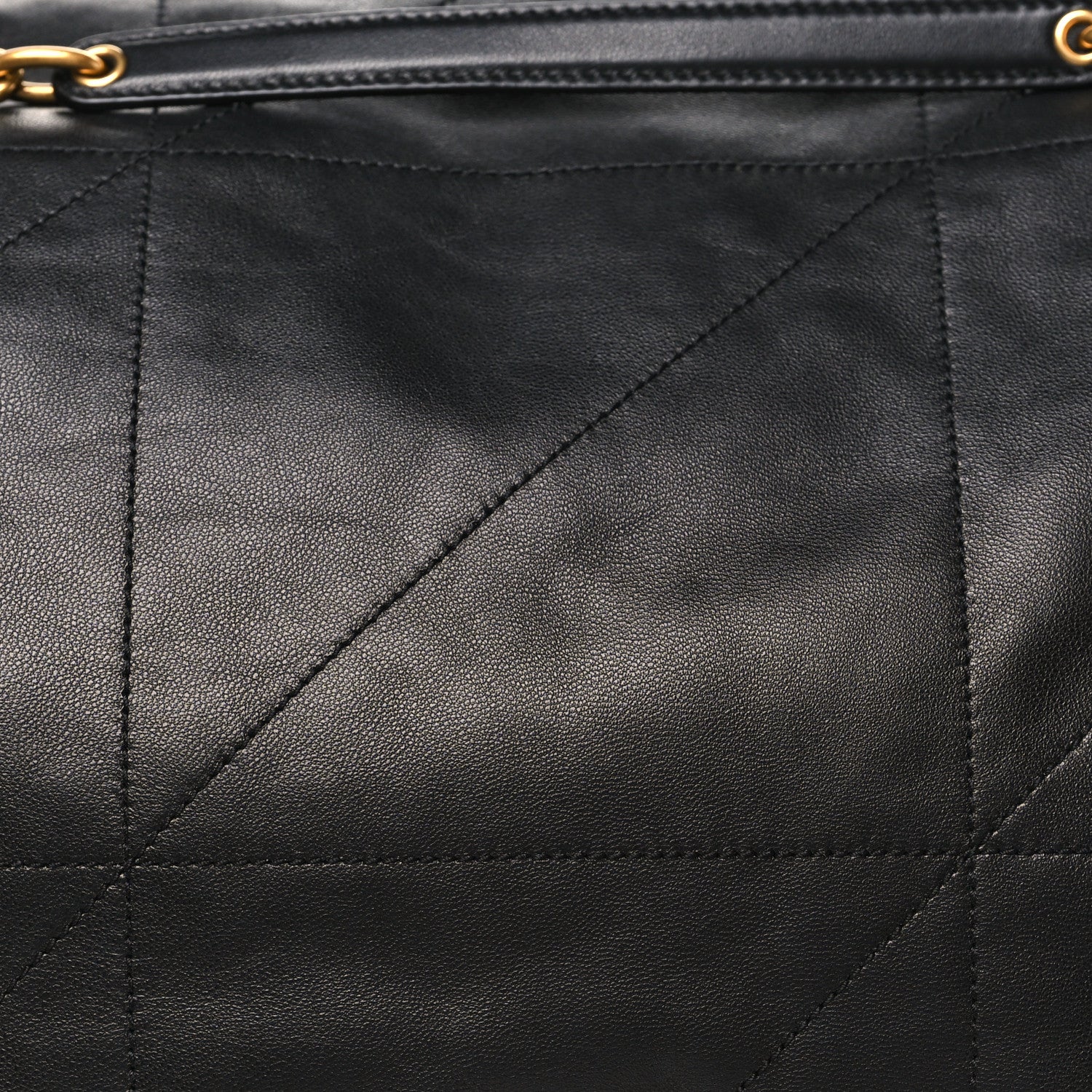 Lambskin Matelasse Monogram Large Jamie 4.3 Black