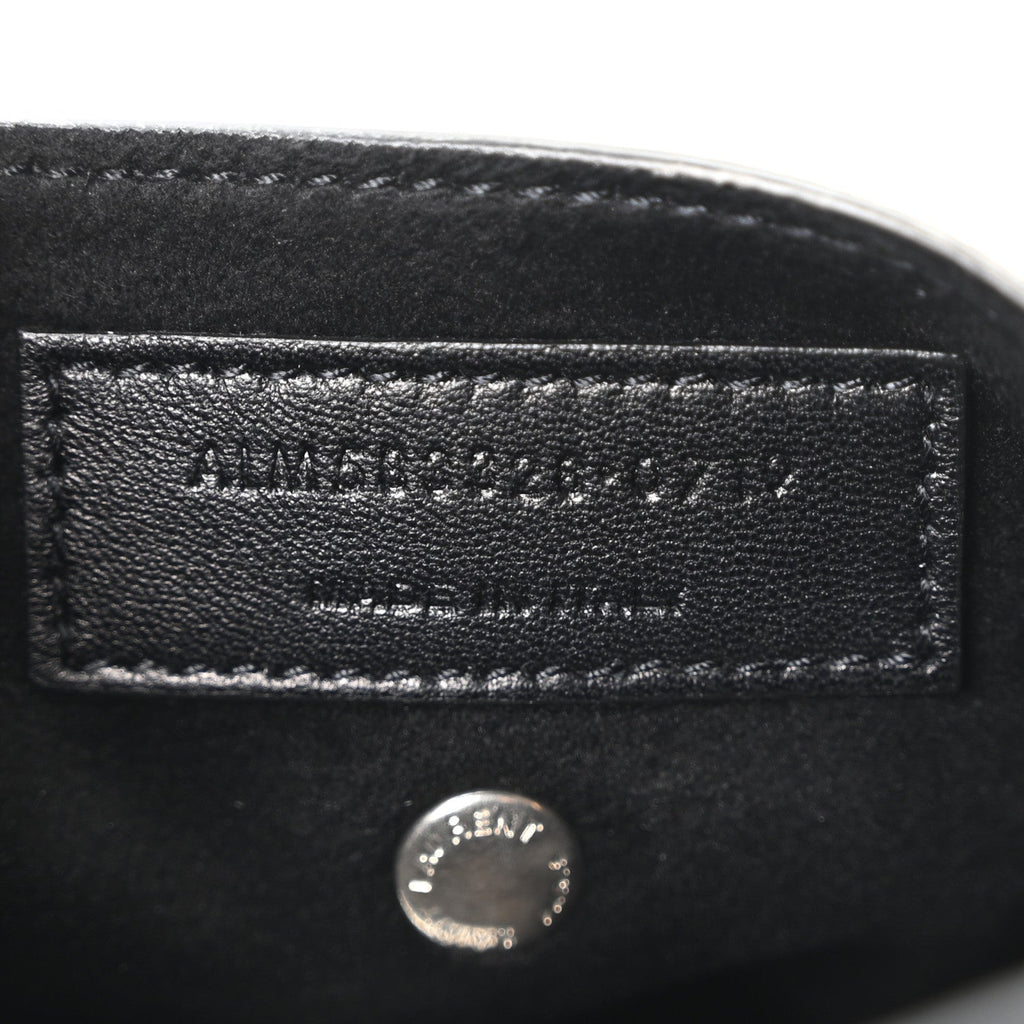 Lambskin Small Teddy Bucket Bag Black