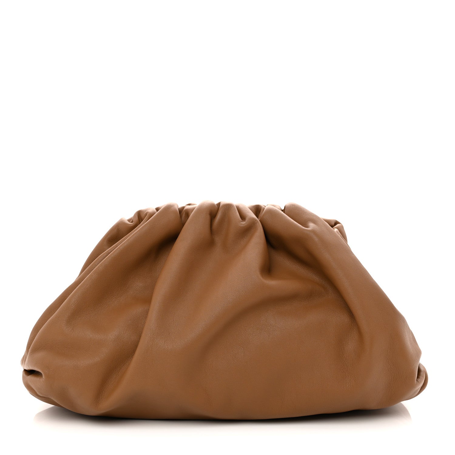 Smooth Butter Calf The Pouch Oversized Clutch Cammello