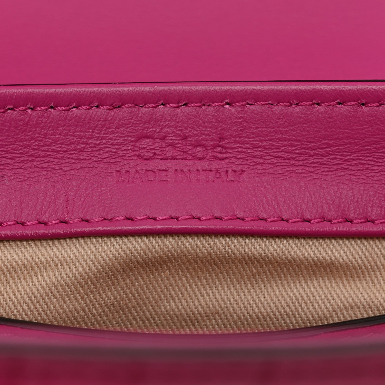 Calfskin Crocodile Embossed Mini C Bag Pink