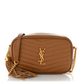 Grain De Poudre Matelasse Monogram Mini Lou Camera Bag Dark Natural