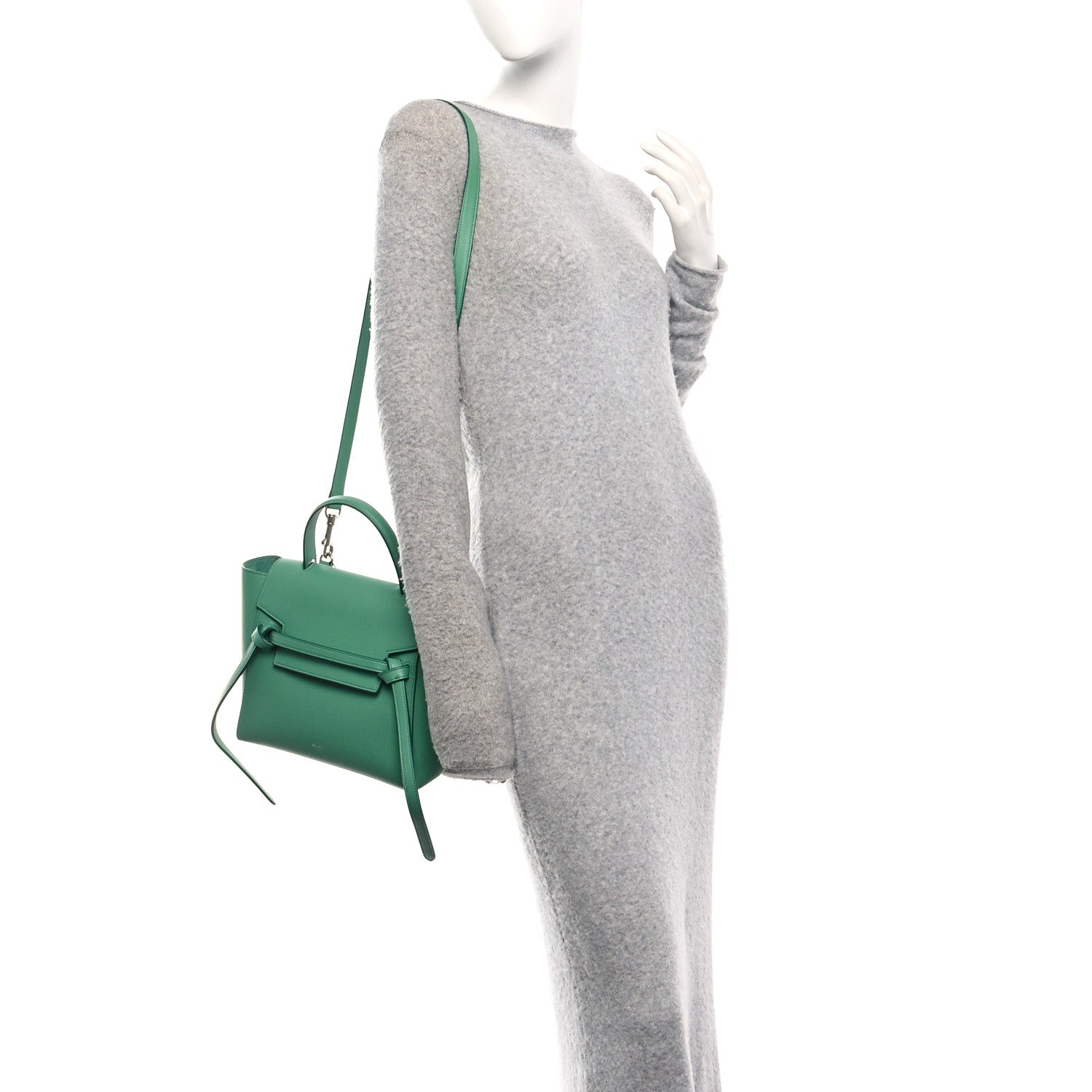Grained Calfskin Micro Belt Bag Pop Green