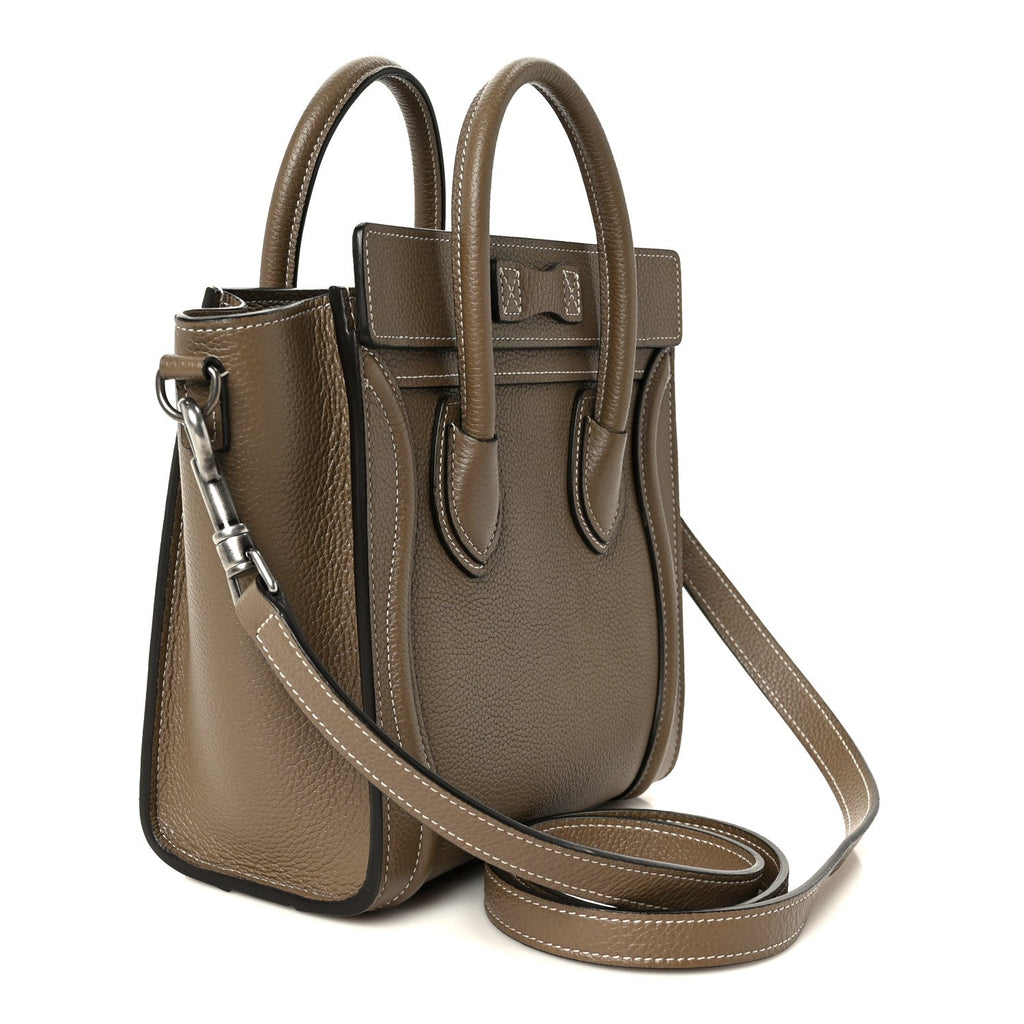 Drummed Calfskin Nano Luggage Souris