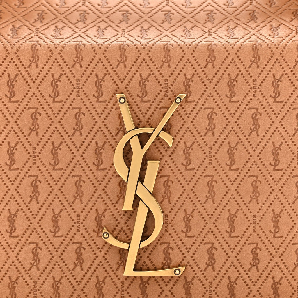 Calfskin Monogram Take Away Box Dusty Vintage Brown Gold