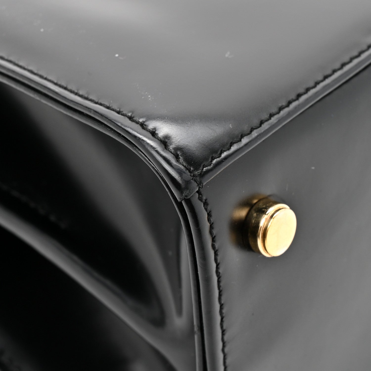 Brushed Off Calfskin Small Iconic Top Handle Black