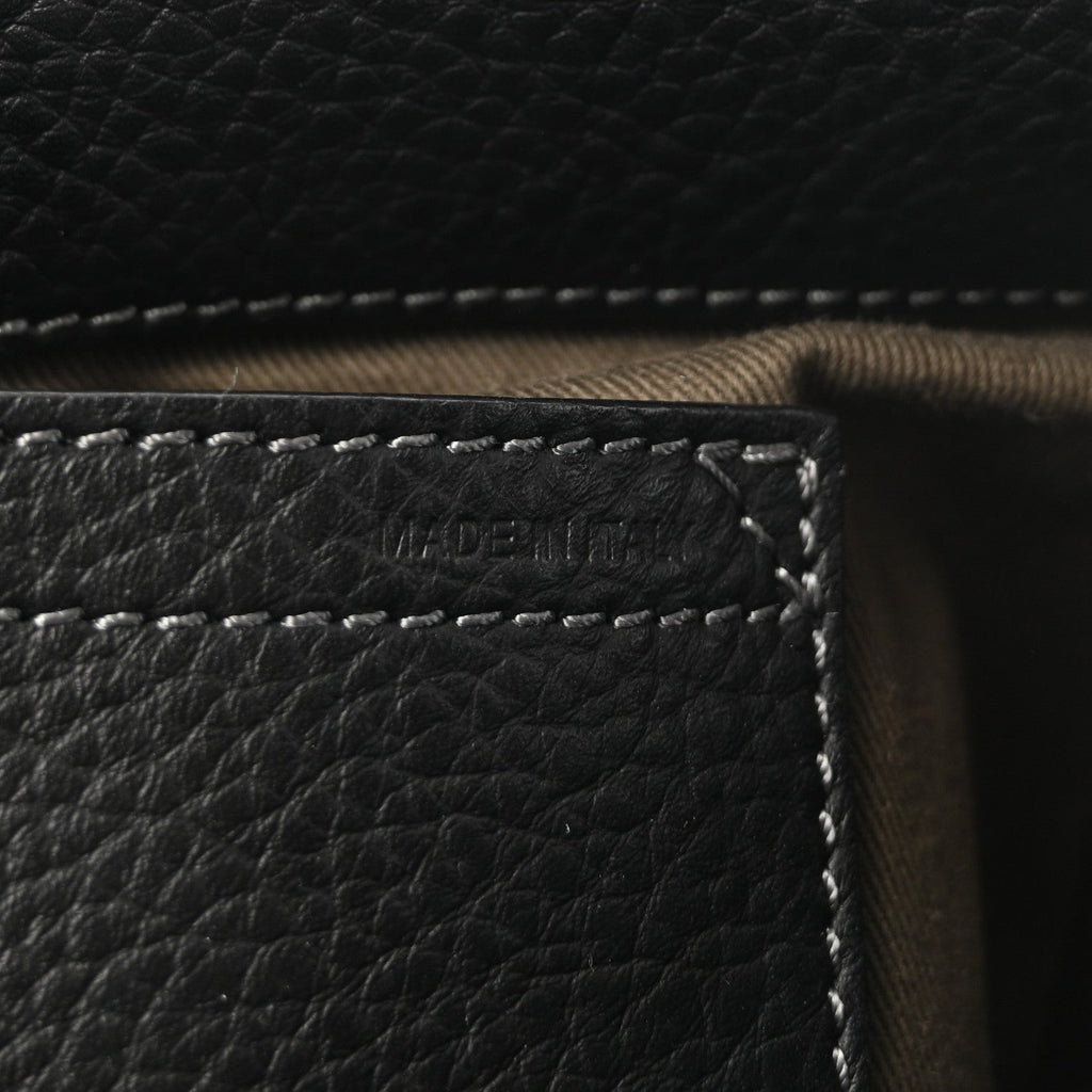 Calfskin Medium Marcie Round Crossbody Bag Black