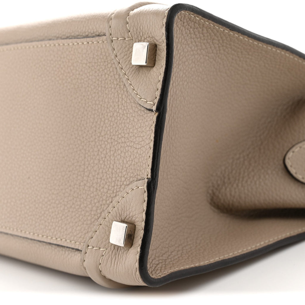 Drummed Calfskin Micro Luggage  Dune