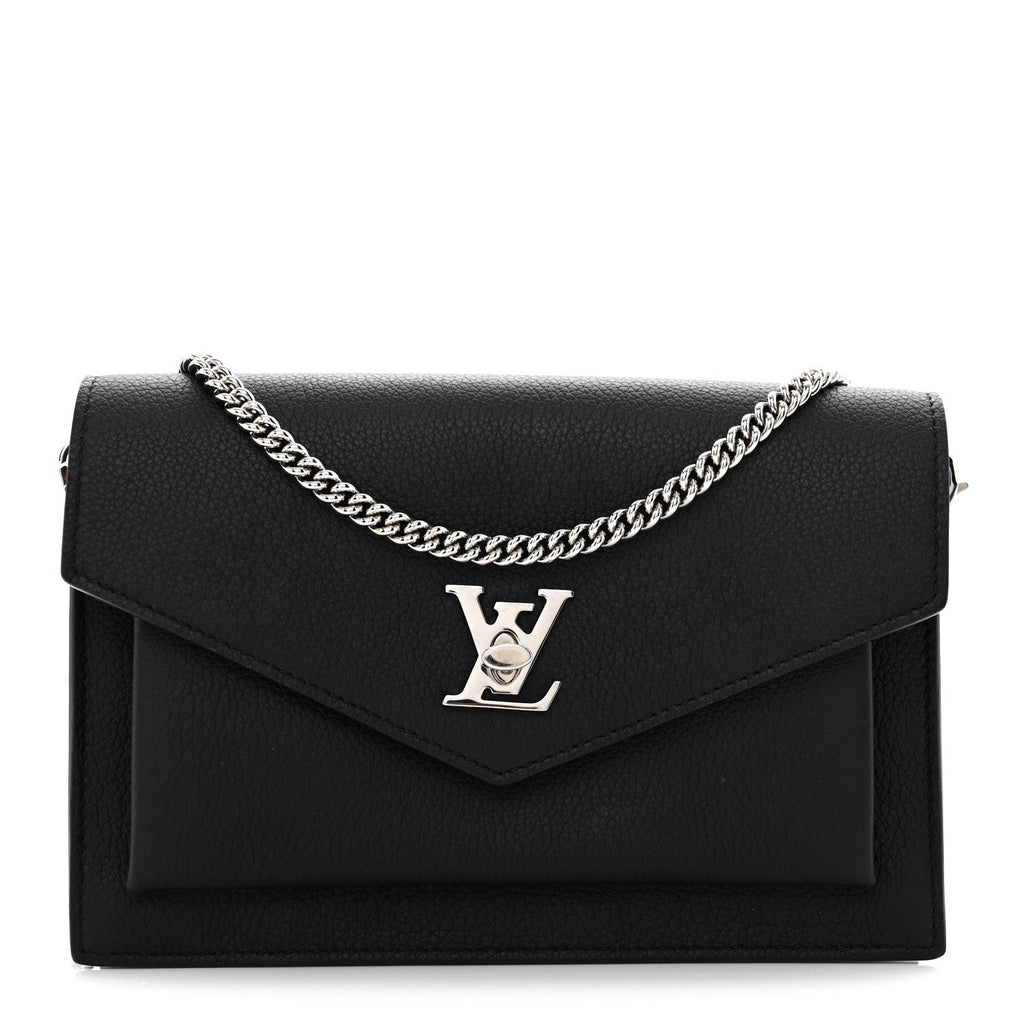 Soft Calfskin My Lockme Chain Pochette Black