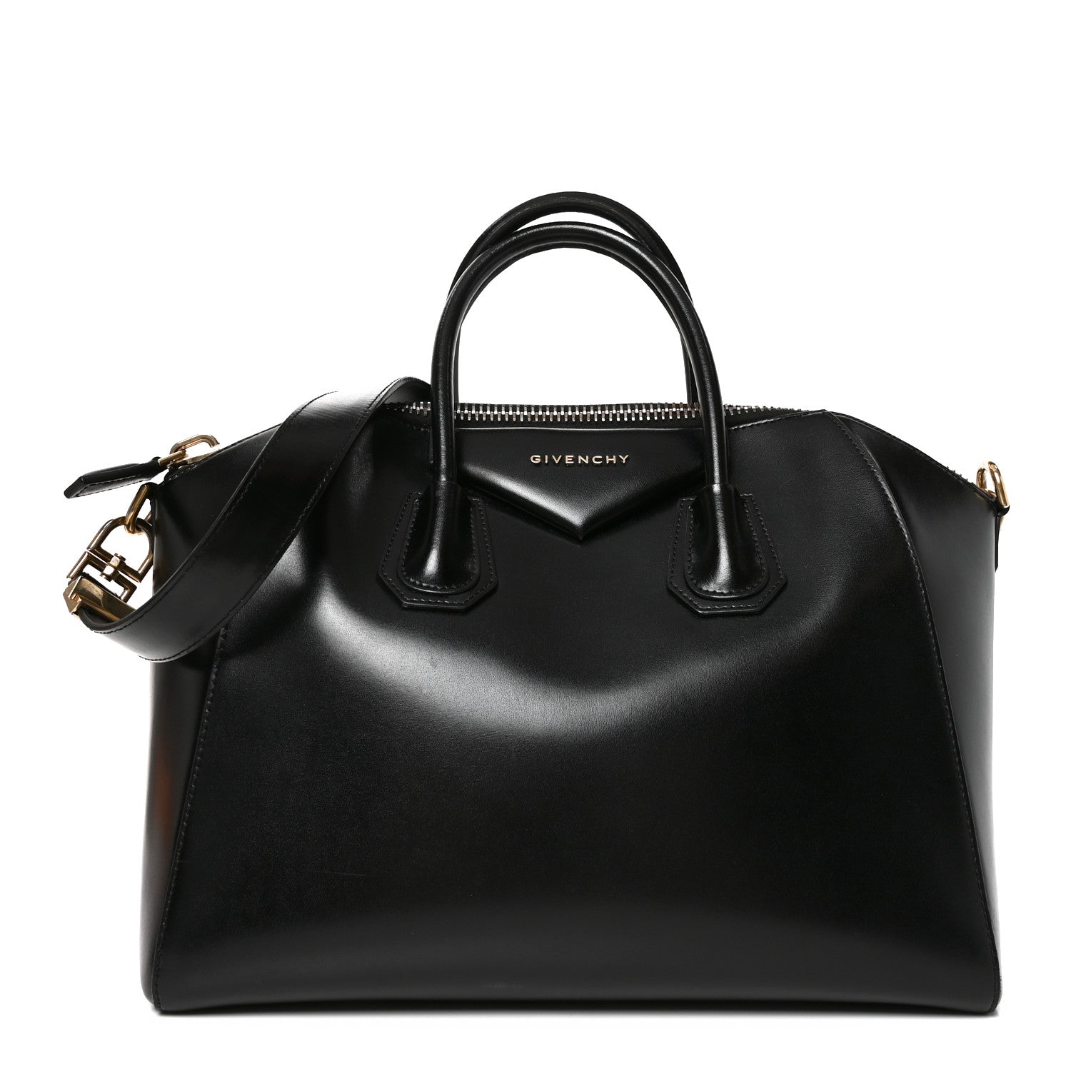 Shiny Lord Calfskin  Antigona Black