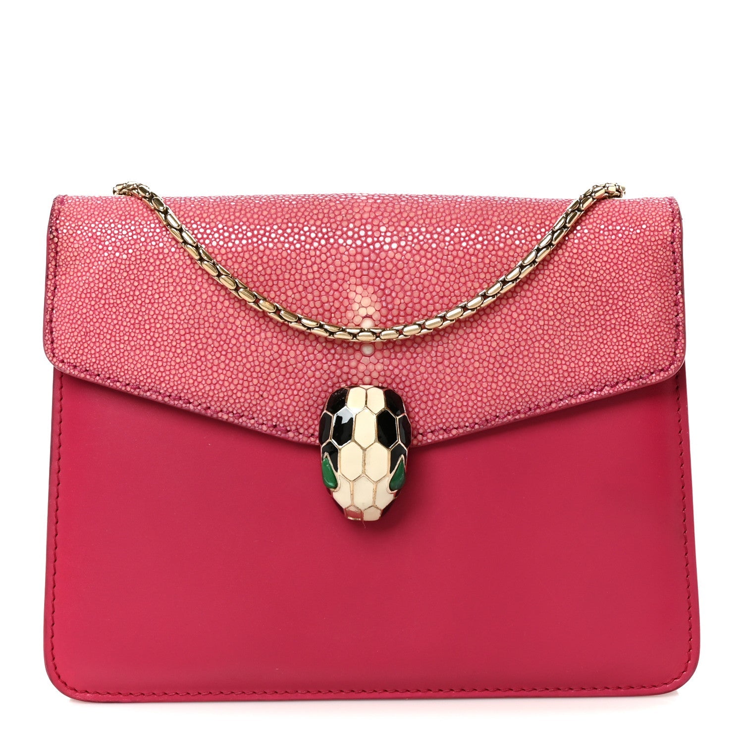 Galuchat Calfskin Serpenti Forever Crossbody Bag Pink
