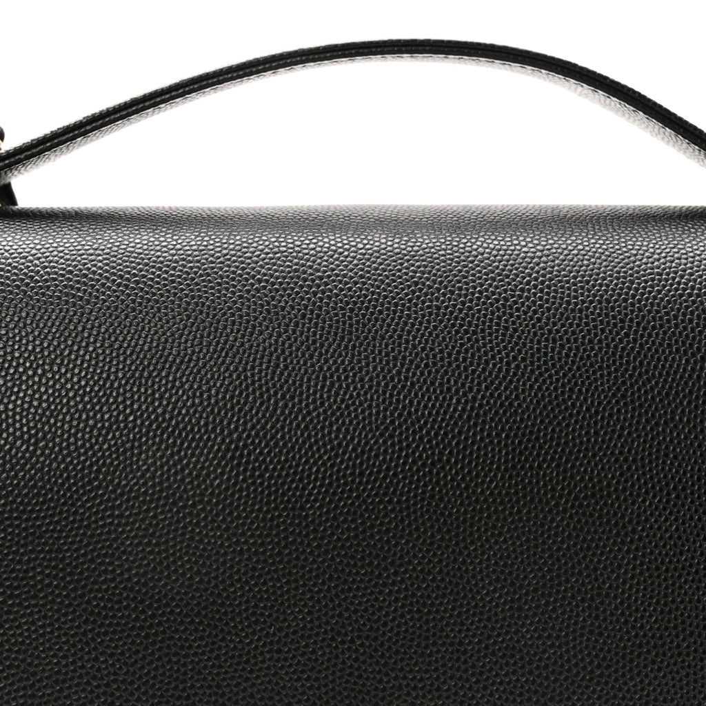 Caviar Quilted Large Business Affinity Flap Black