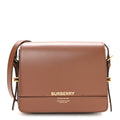 Smooth Calfskin Two Tone Small Grace Bag Malt Brown Black